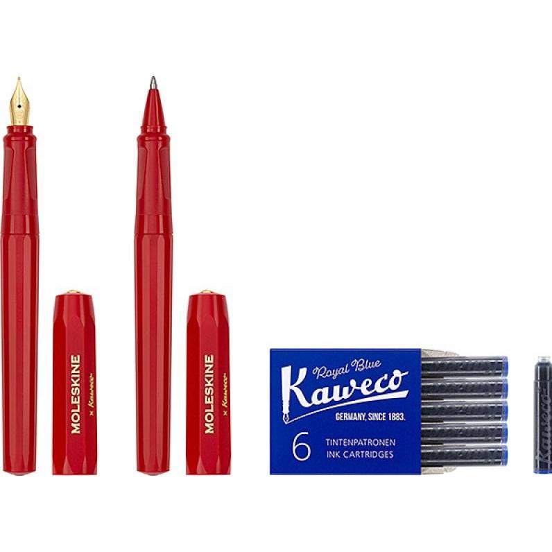 Moleskine, Penne, Set di penne MSK X KAWECO M rosso (Rosso)