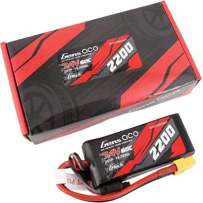 Produktbild Gens Ace Battery GensAce G-Tech LiPo 2200mAh 7.4V 60C 2S1P XT60 (7.40 V, 2200 mAh)