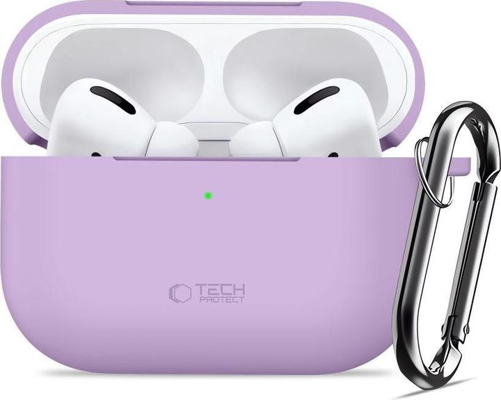 Image du produit 4Kom Headphone case Tech-Protect Apple AIRPODS PRO 3 SILICONE HOOK Lavender (Manchon pour casque d'écoute)