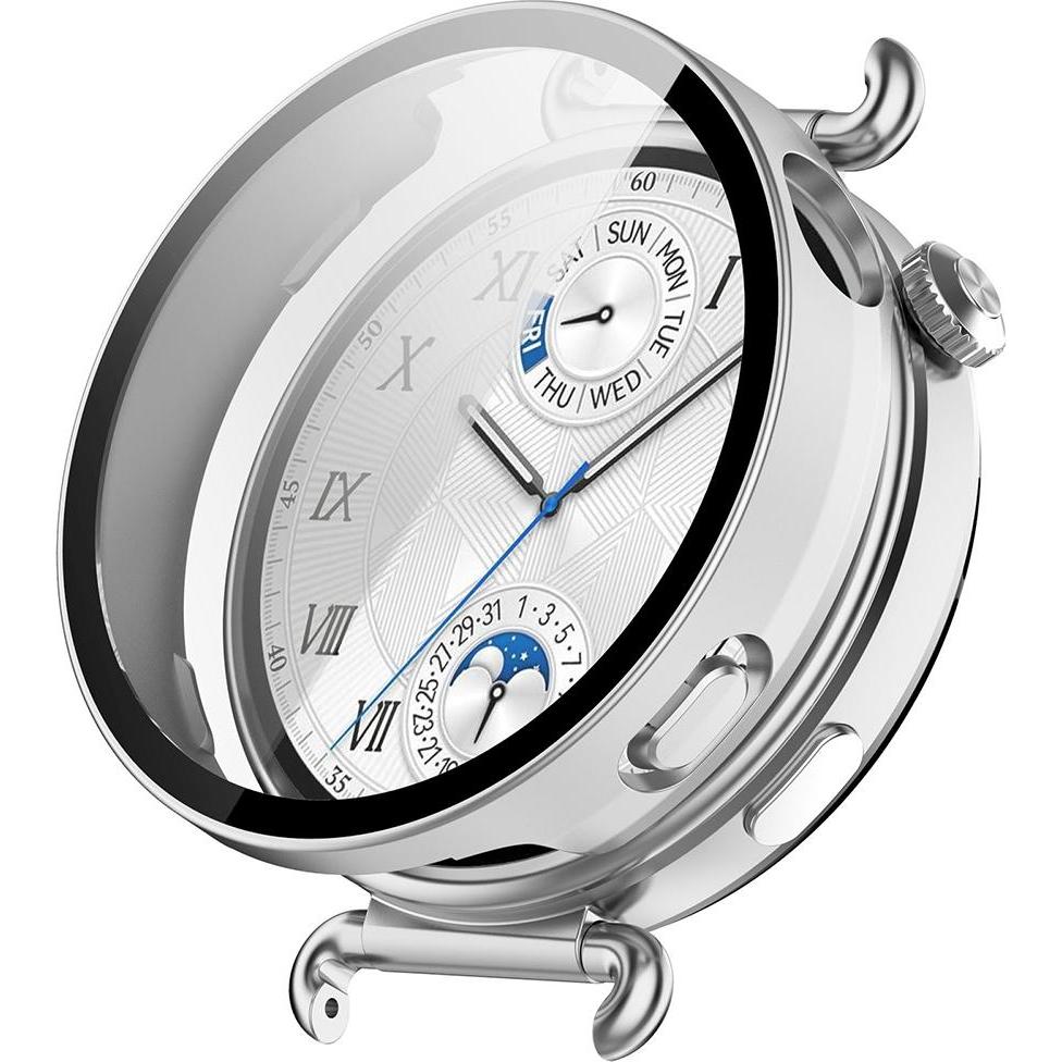 Techsuit - Defense360 Pro + Screen Protector - Huawei Watch GT 6 41mm - Silver, Accessori per smartwatch, Argento