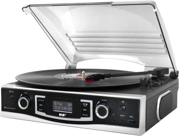 Productafbeelding Soundmaster Platenspeler PL590SW Zwart (Volautomatisch)