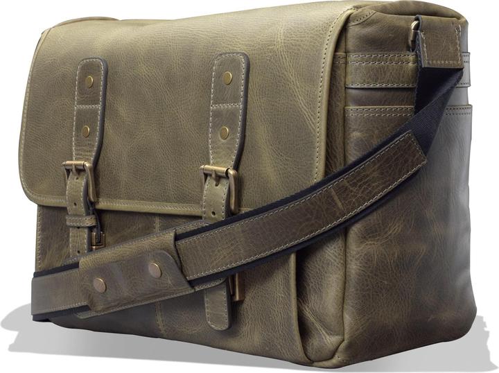 Immagine prodotto Only-Bags.Store Borsa vintage in pelle per laptop da 16 pollici, borsa per fotocamera, valigetta, cartella