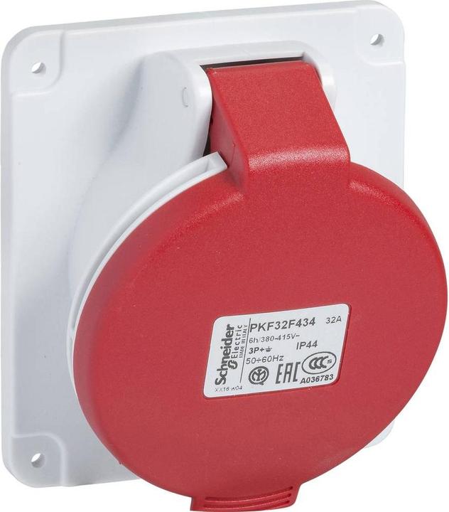 Actual product image Schneider Electric SE PKF32F434 Surface-mounted socket outlet Ip44 32A 400V 4P