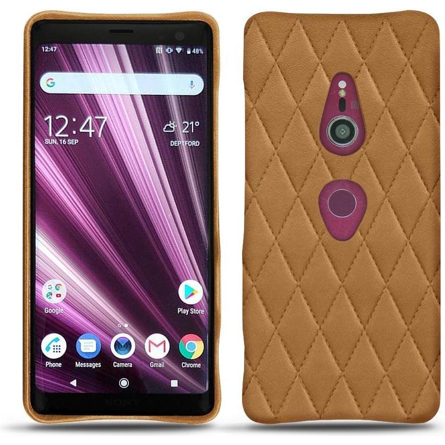 Noreve Lederschutzhülle (Sony Xperia XZ3), Smartphone Hülle, Braun