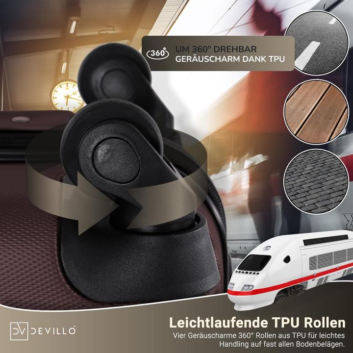 Actual product image Devillo 4-teiliges Hartschalenkofferset (34 l)