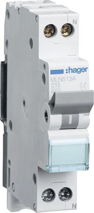 Hager Disjoncteur 1P+N 6kA C-13A 1M
