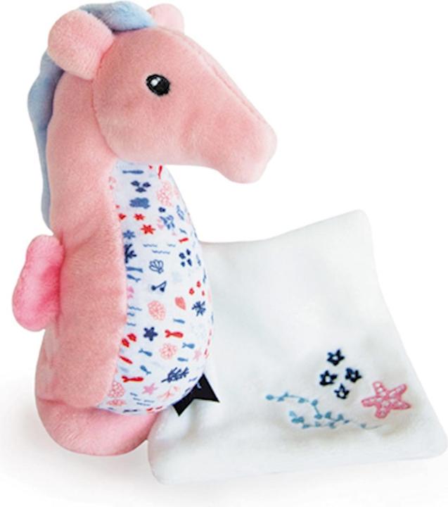 Doudou et Compagnie Zeepaardje met knuffeldoekje, roze 17cm (MQ2) **