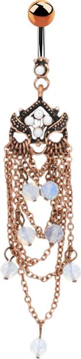 Immagine prodotto Star Piercing Lampadario vintage con ciondolo a sfera in oro rosa Banana (Ottone, Acciaio chirurgico 316L)