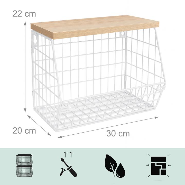 Produktbild Relaxdays Obstkorb Wandregal