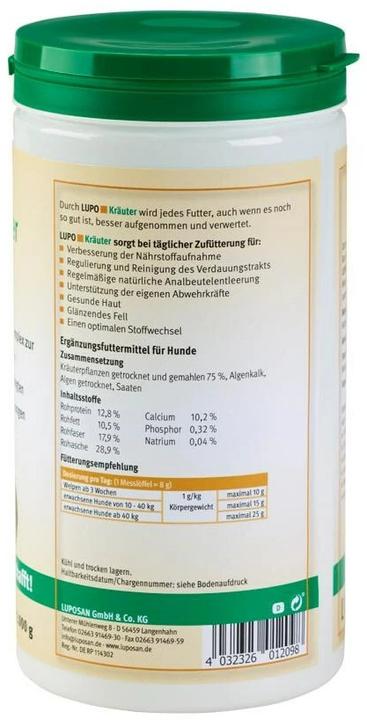 Image du produit Luposan Lupo Herbes en poudre (Senior, Adulte, Chiot + chaton, 1 pcs, 1110 g)