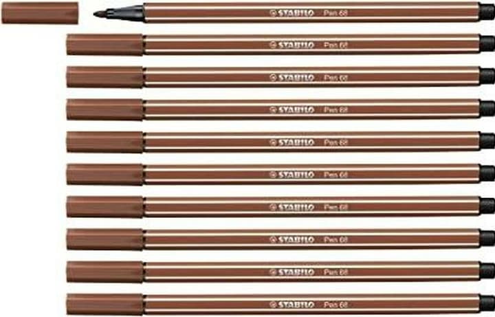 Produktbild STABILO Premium-Filzstift - Pen 68 - 10er Pack - rötel (Sanguina Braun, 10 x)