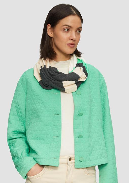 Image du produit s.Oliver Snood Gestreifter Loop-Schal aus Wollmix