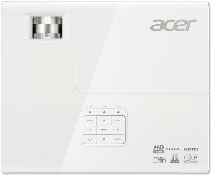 Produktbild Acer X1373wh (WXGA, 3000 lm, 1.5 - 1.65:1)