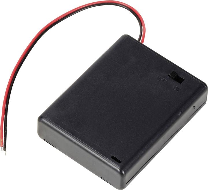 Tru Components TC-13220684 Batteriehalter 4x Micro (AAA) Kabel (L x B x H) 63 x