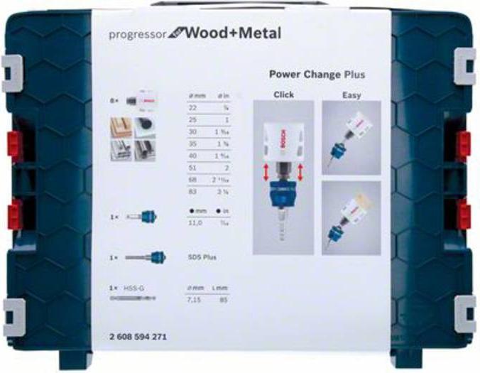Actual product image Bosch Professional Zubehör 11-piece electrician's set, 1 Progressor for Wood&Metal hole saw (83 mm, 51 mm, 22 mm, 68 mm, 35 mm, 30 mm, 40 mm, 25 mm)