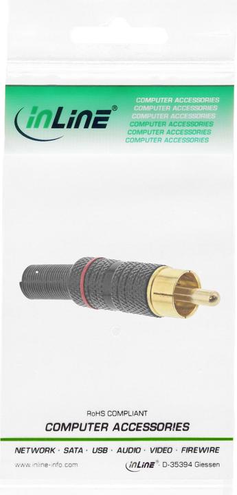Actual product image InLine RCA plug solder version