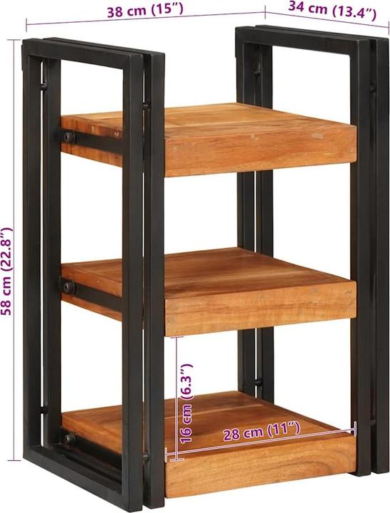 Immagine prodotto vidaXL Nachttisch (33 x 38 x 58 cm)
