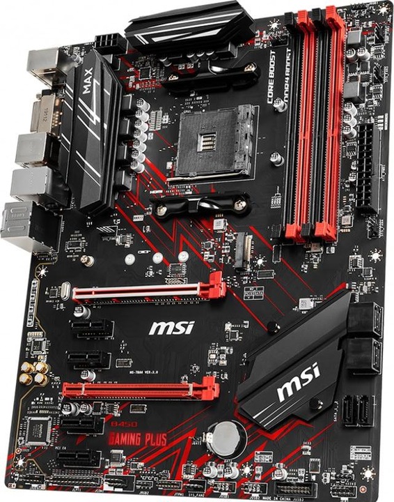Actual product image MSI B450 Gaming Plus MAX (AM4, AMD B450, ATX)