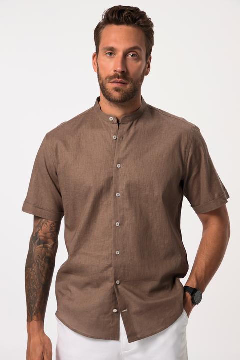 Produktbild JP1880 Hemd, Halbarm, Leinenmix, Stehkragen, Modern Fit (L)