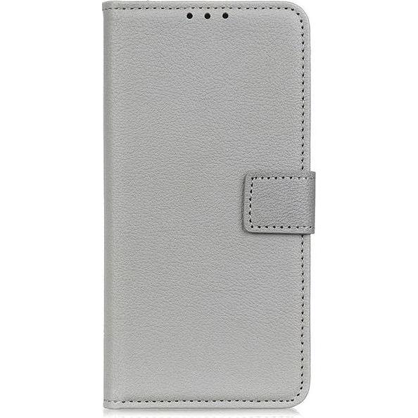MU Classic Litchi Leder Bookcover II Series (Motorola Moto G Pro), Smartphone Hülle, Braun