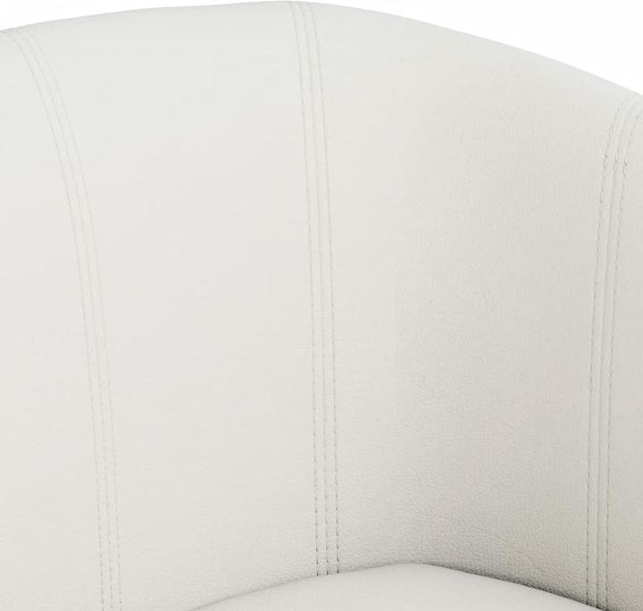 Actual product image vidaXL Clubsessel mit Fusshocker Weiss Kunstleder,Farbe