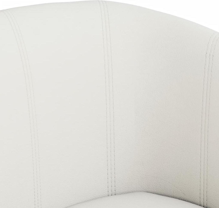 Produktbild VidaXL Clubsessel mit Fusshocker Weiss Kunstleder,Farbe