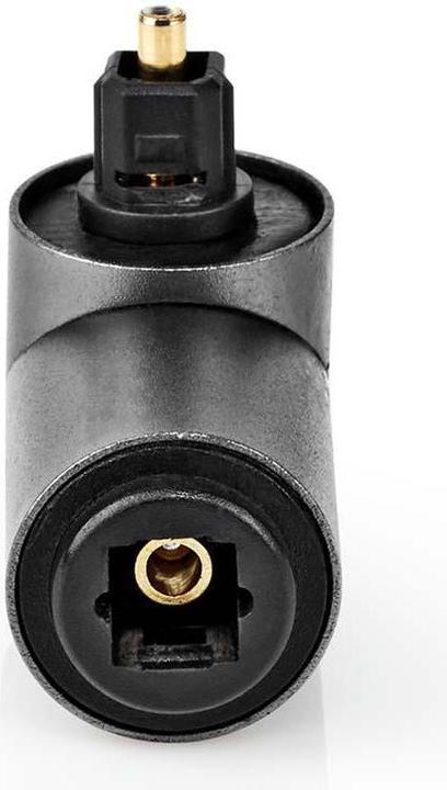 Immagine prodotto Nedis Adattatore TosLink TosLink femmina TosLink maschio angolato a 90° Alluminio Grigio canna di fucile (TOSLINK)