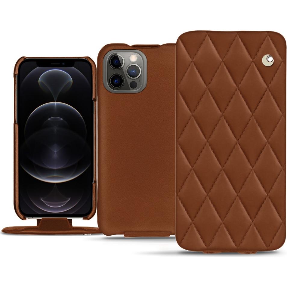 Thumbnail - Noreve Lederschutzhülle vertikal (Apple iPhone 12 Pro Max), Smartphone Hülle, Braun