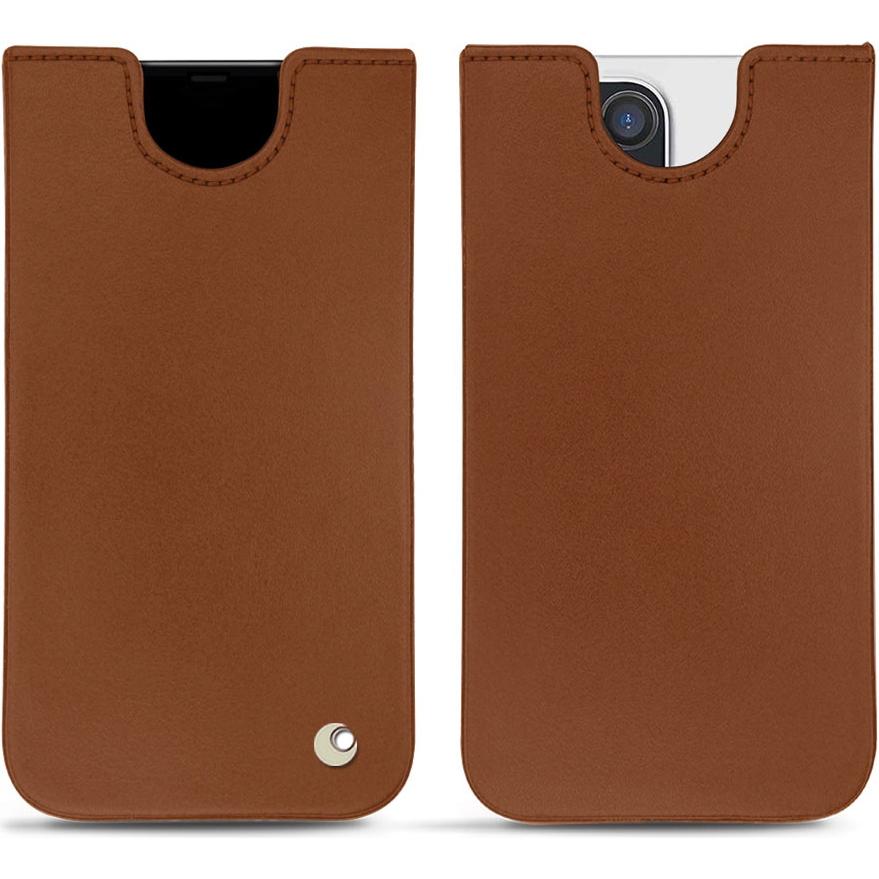 Noreve Lederschutzhülle (Apple iPhone 12 Pro), Smartphone Hülle, Braun