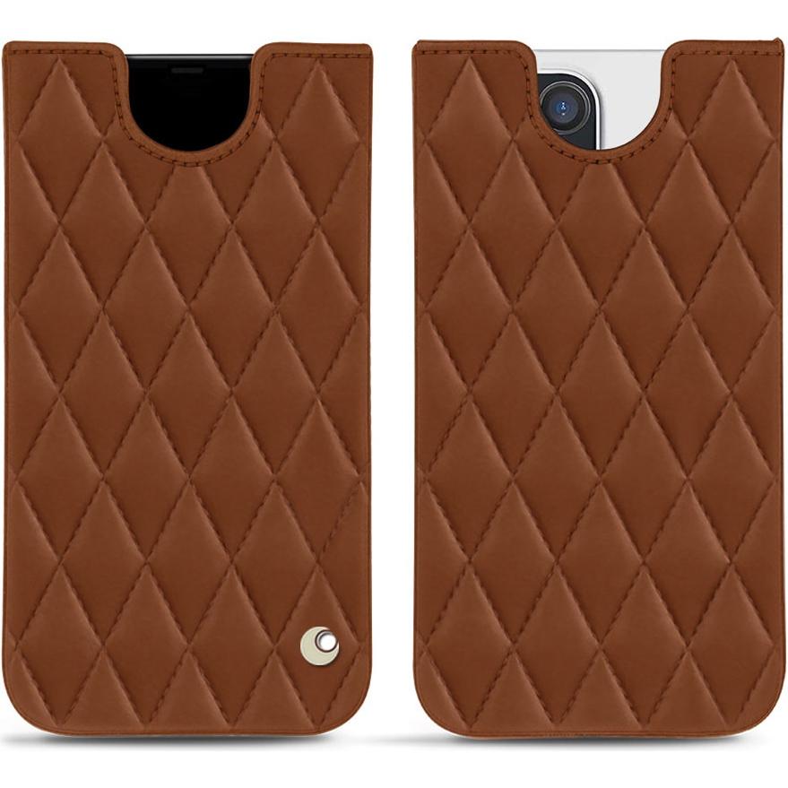 Noreve Lederschutzhülle (Apple iPhone 12 Pro), Smartphone Hülle, Braun