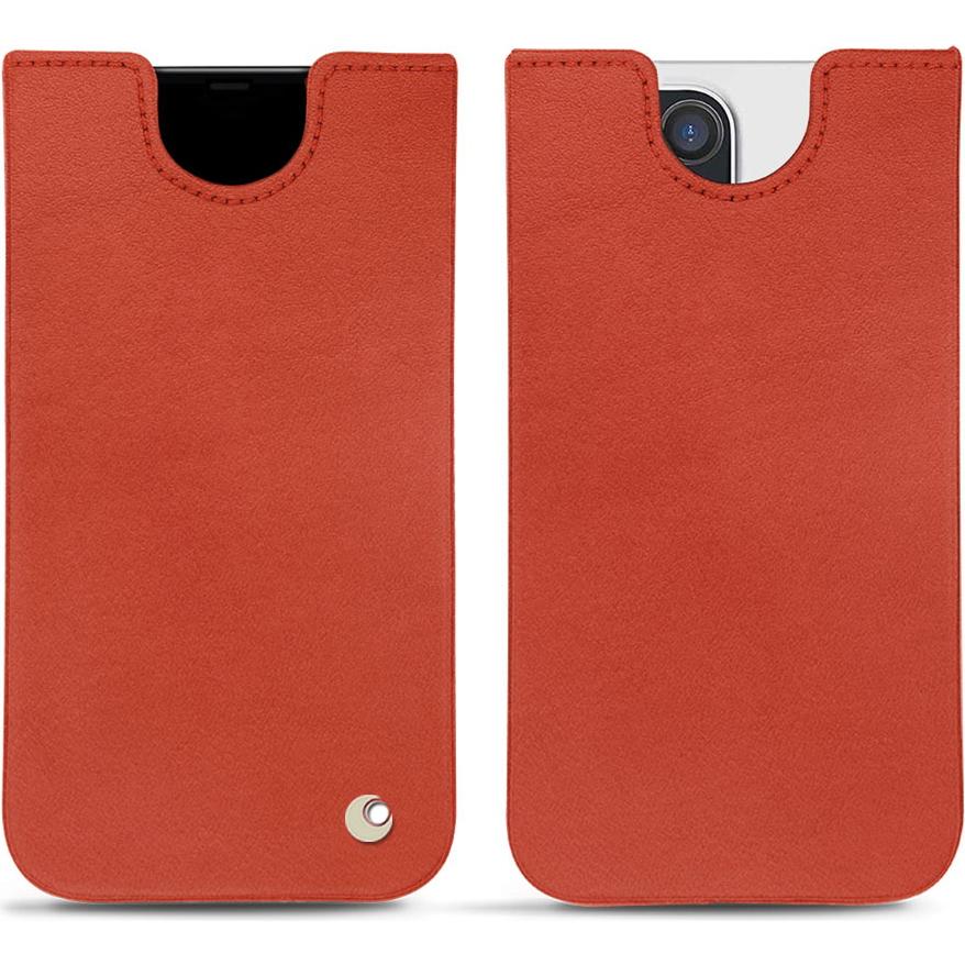 Noreve Lederschutzhülle (Apple iPhone 12 Pro), Smartphone Hülle, Orange