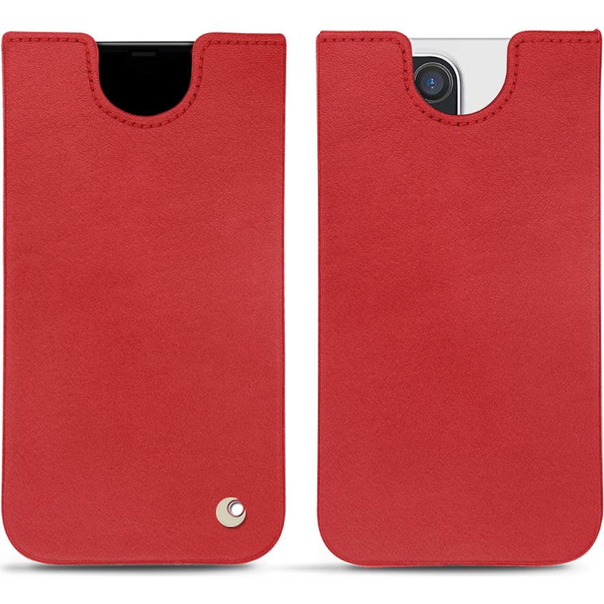 Noreve Lederschutzhülle (Apple iPhone 12 Pro), Smartphone Hülle, Rot