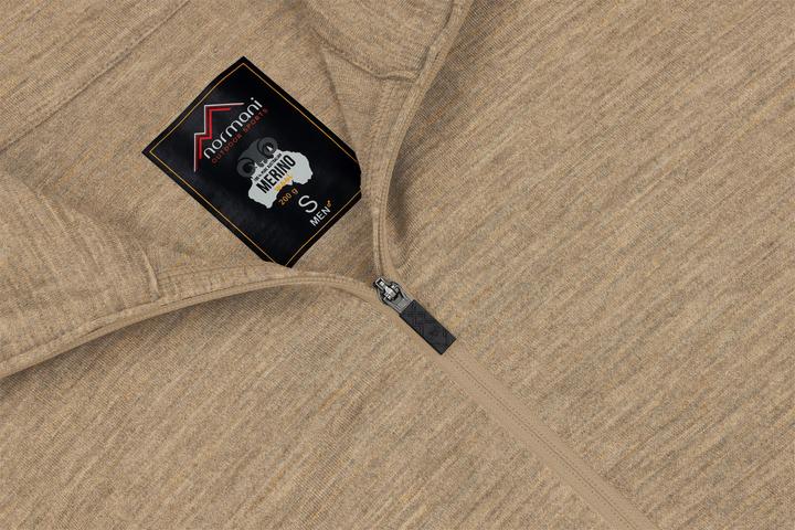Produktbild Normani Herren Merino Langarm mit 1/4 Zipper Canberra - 1583 (L)