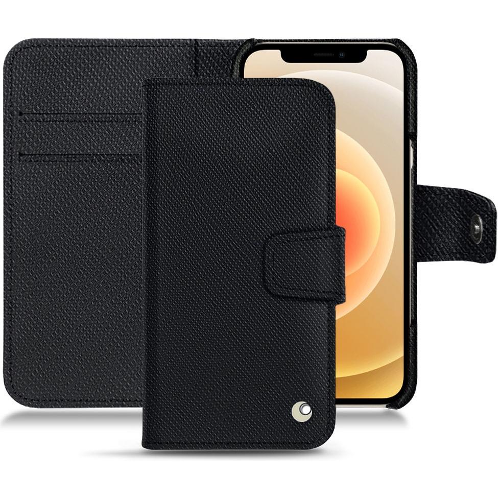 Thumbnail - Noreve Lederschutzhülle Wallet (Apple iPhone 12), Smartphone Hülle, Schwarz