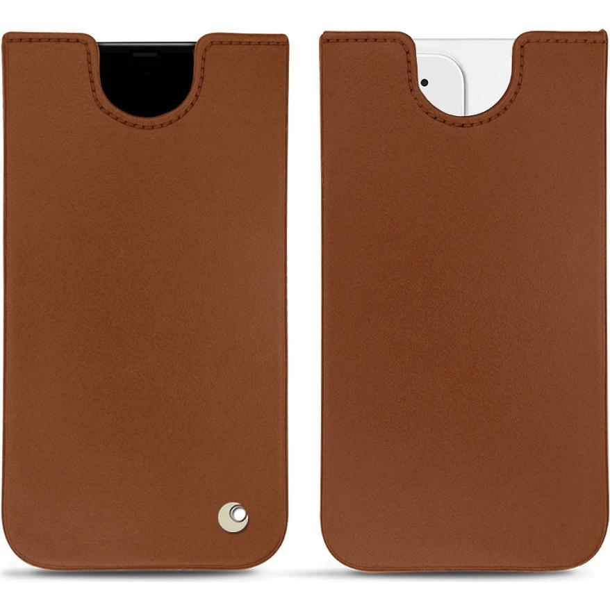 Noreve Lederschutzhülle (Apple iPhone 12), Smartphone Hülle, Braun