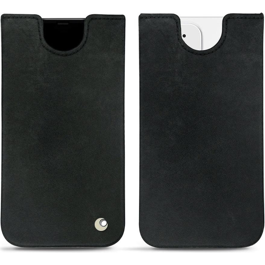 Noreve Lederschutzhülle (Apple iPhone 12), Smartphone Hülle, Schwarz
