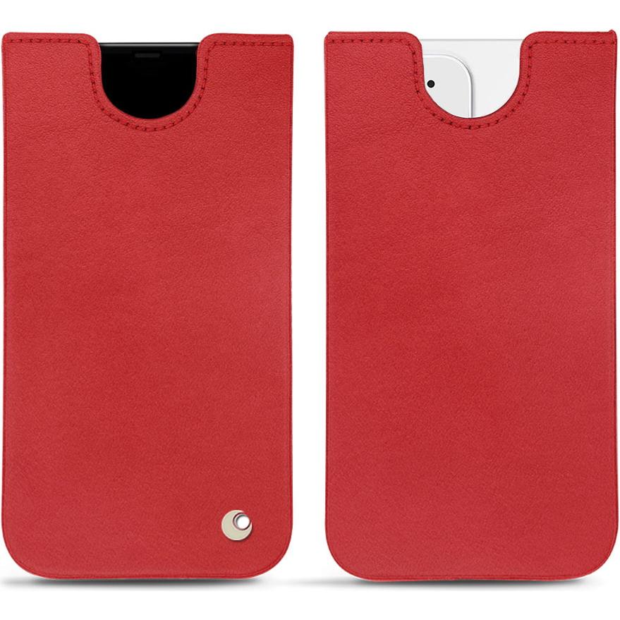 Noreve Lederschutzhülle (Apple iPhone 12), Smartphone Hülle, Rot