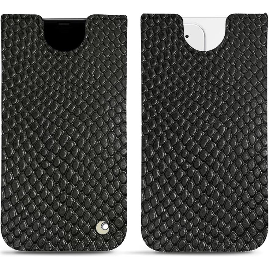 Noreve Lederschutzhülle (Apple iPhone 12), Smartphone Hülle, Schwarz