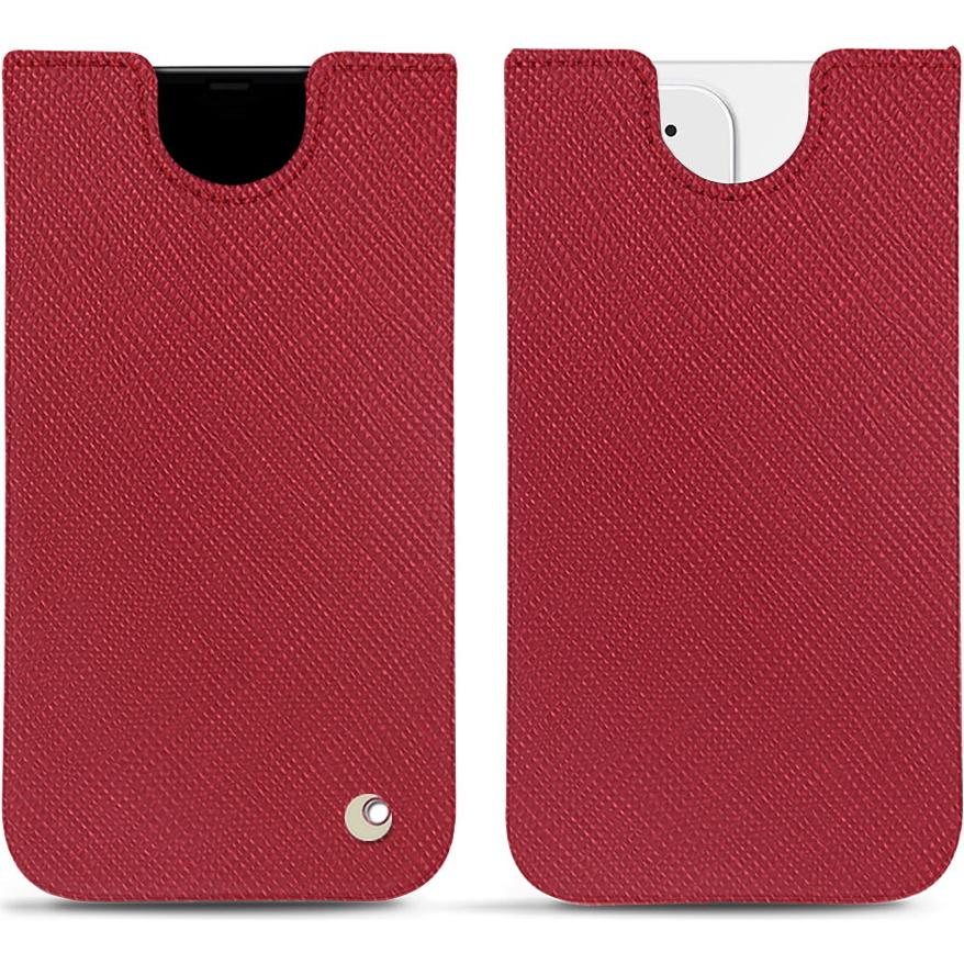 Noreve Lederschutzhülle (Apple iPhone 12), Smartphone Hülle, Rot
