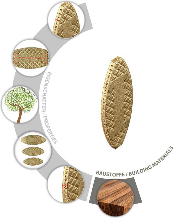 Productafbeelding Tox Houten platte deuvel Biscuit Hout P10 60 stuks (60 Pcs.)