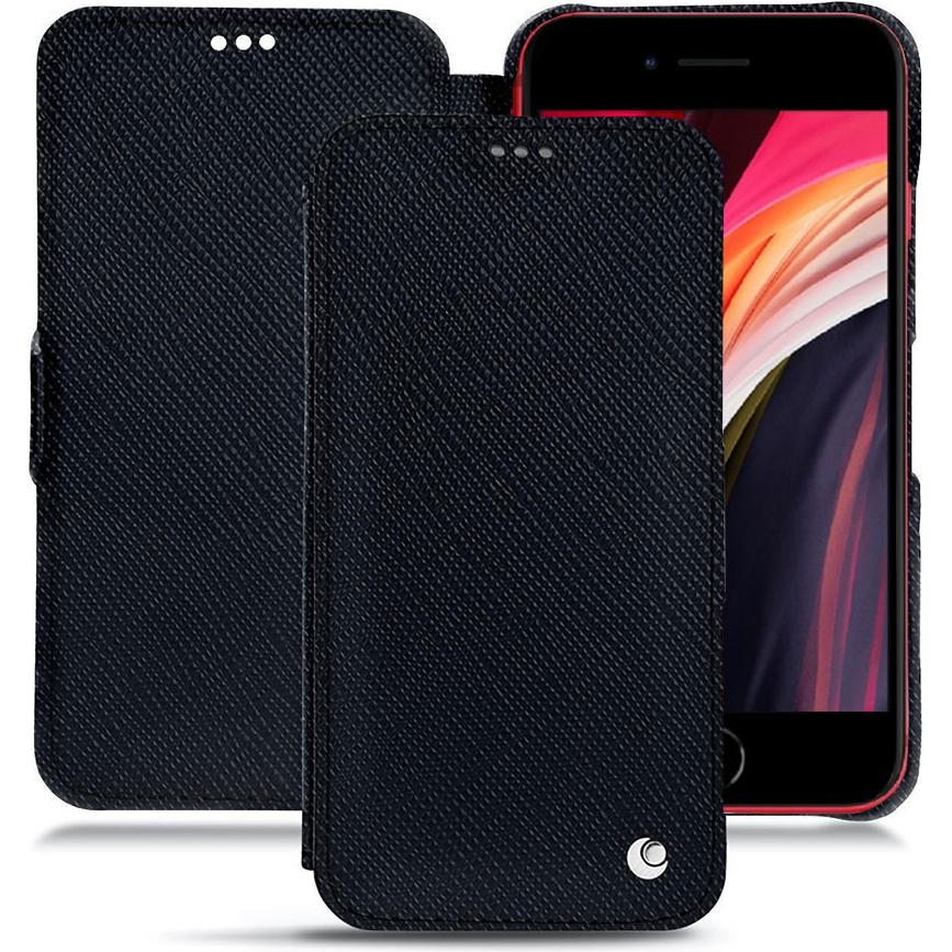 Noreve Lederschutzhülle horizontal (Apple iPhone SE (2nd Gen), Apple iPhone SE (3rd Gen)), Smartphone Hülle, Schwarz