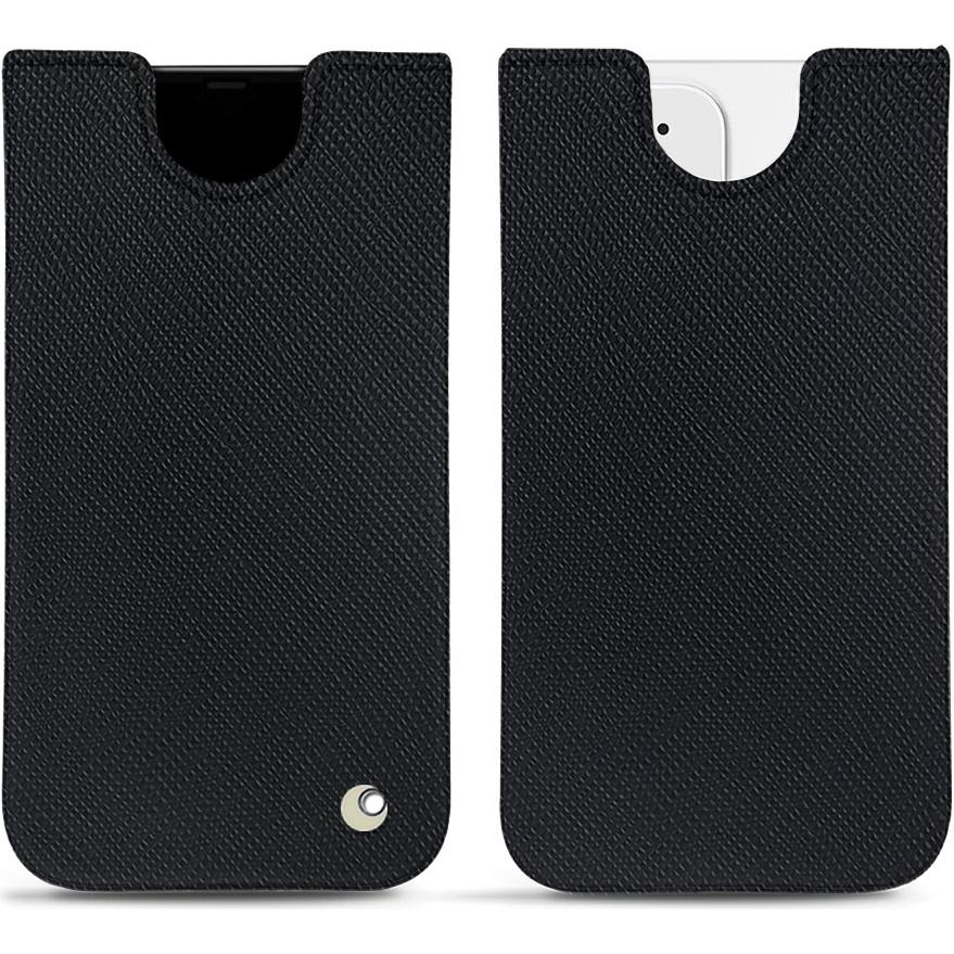 Noreve Lederschutzhülle (Apple iPhone 12 mini), Smartphone Hülle, Schwarz