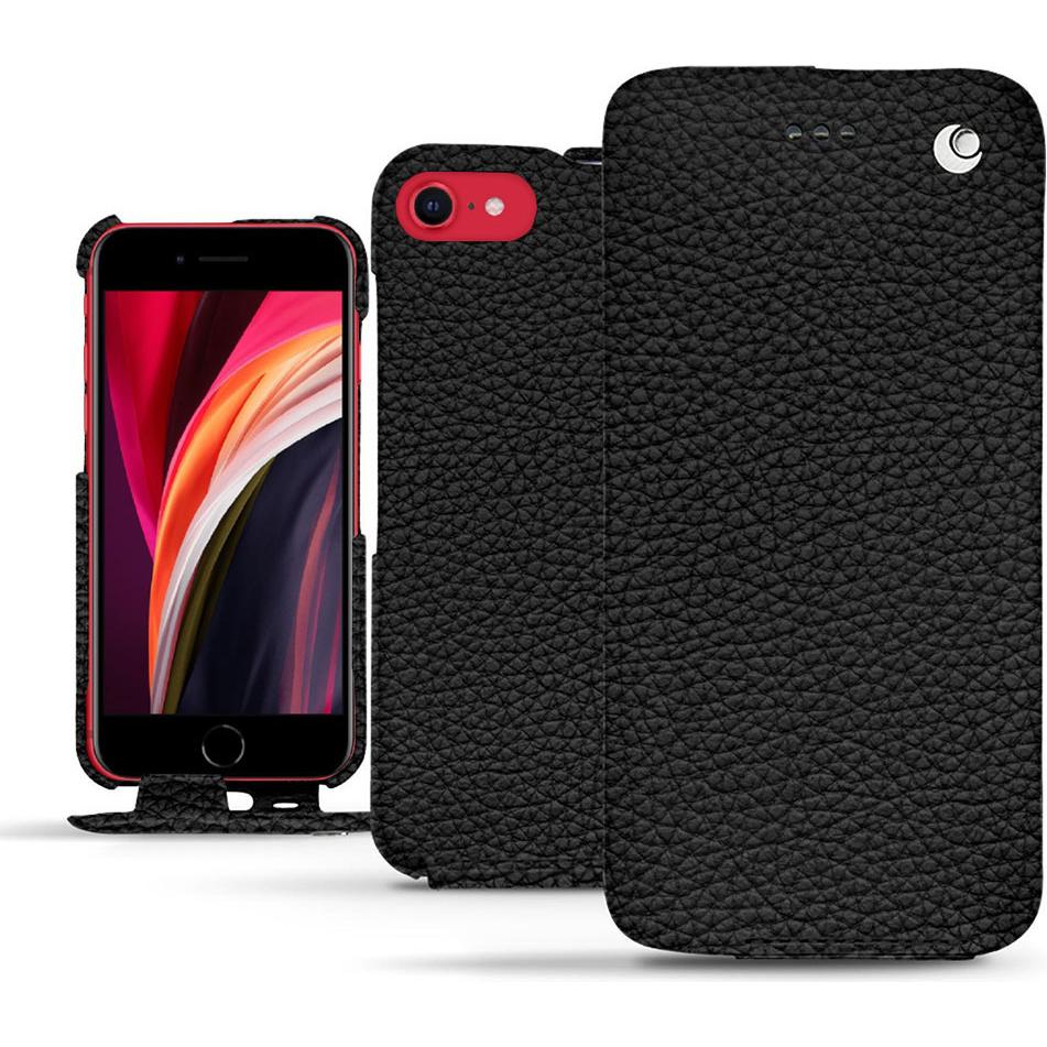Noreve Lederschutzhülle vertikal (Apple iPhone SE (2nd Gen), Apple iPhone SE (3rd Gen)), Smartphone Hülle, Schwarz