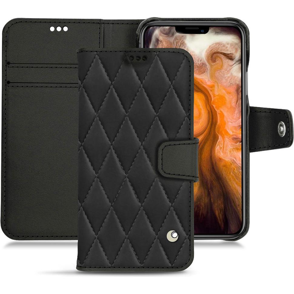 Noreve Lederschutzhülle Wallet (Apple iPhone 11 Pro Max), Smartphone Hülle, Schwarz