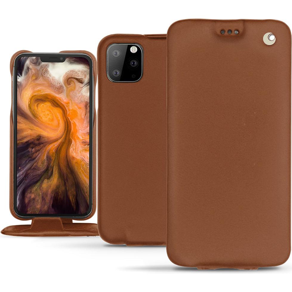 Thumbnail - Noreve Lederschutzhülle vertikal (Apple iPhone 11 Pro Max), Smartphone Hülle, Braun
