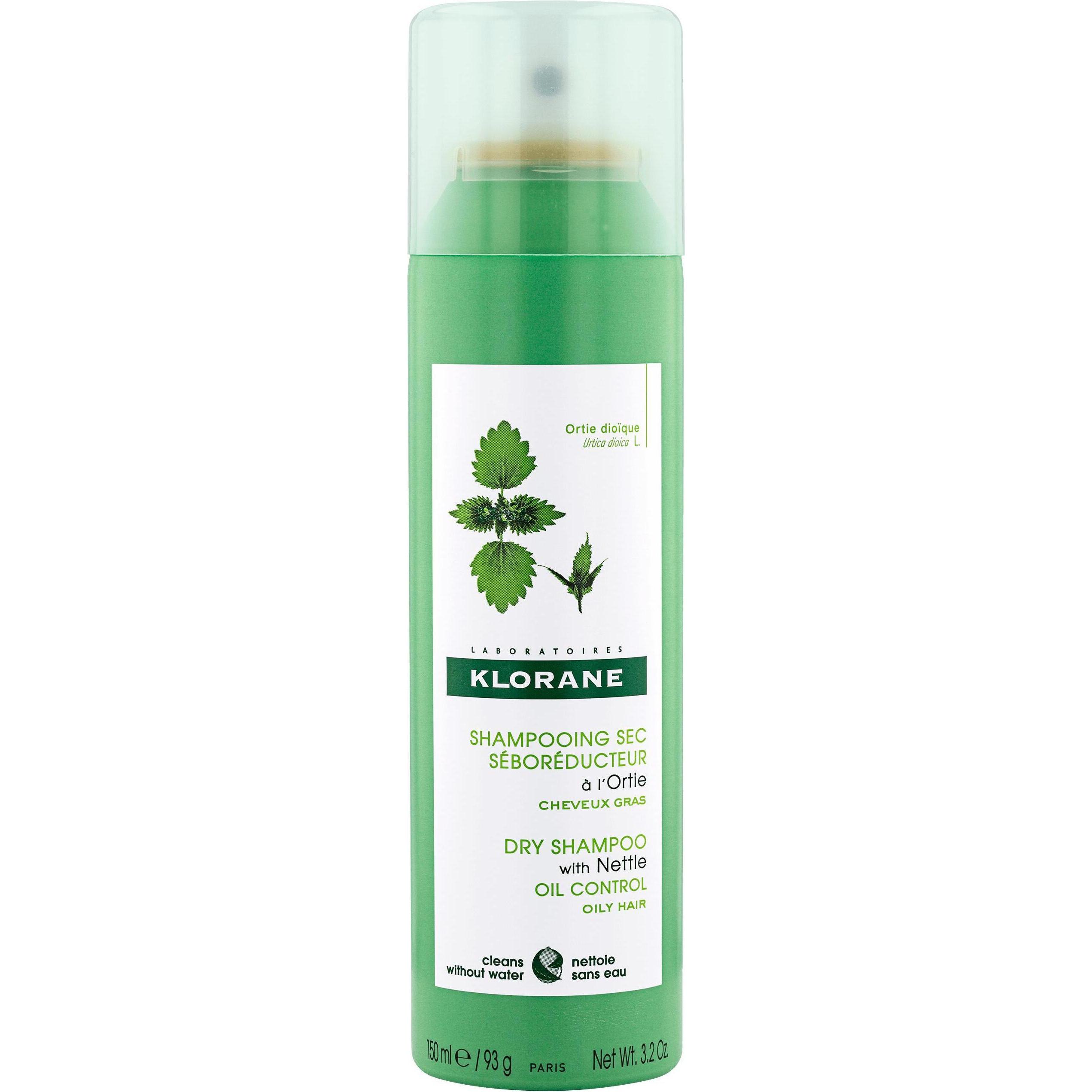Klorane, Shampoo, Talgregulierendes Trockenshampoo mit Brennnessel (150 ml, Trockenshampoo)
