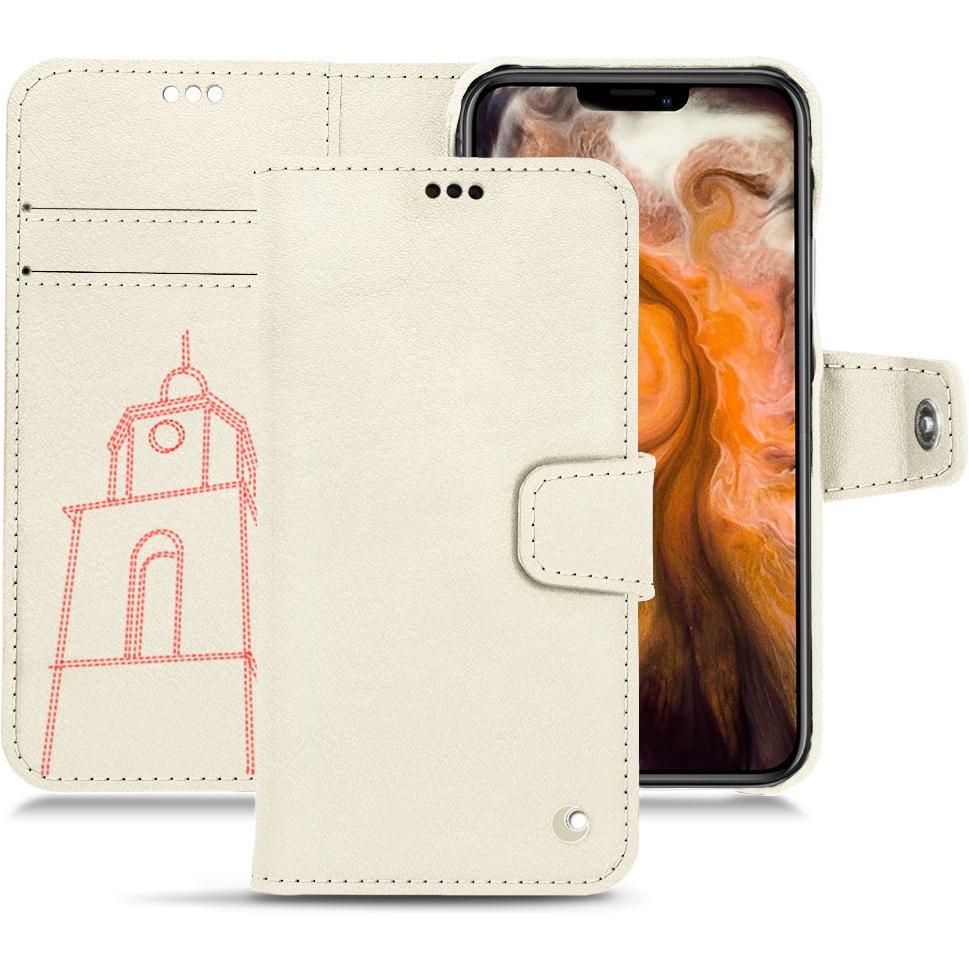 Thumbnail - Noreve Lederschutzhülle Wallet (Apple iPhone 11 Pro Max), Smartphone Hülle, Weiss