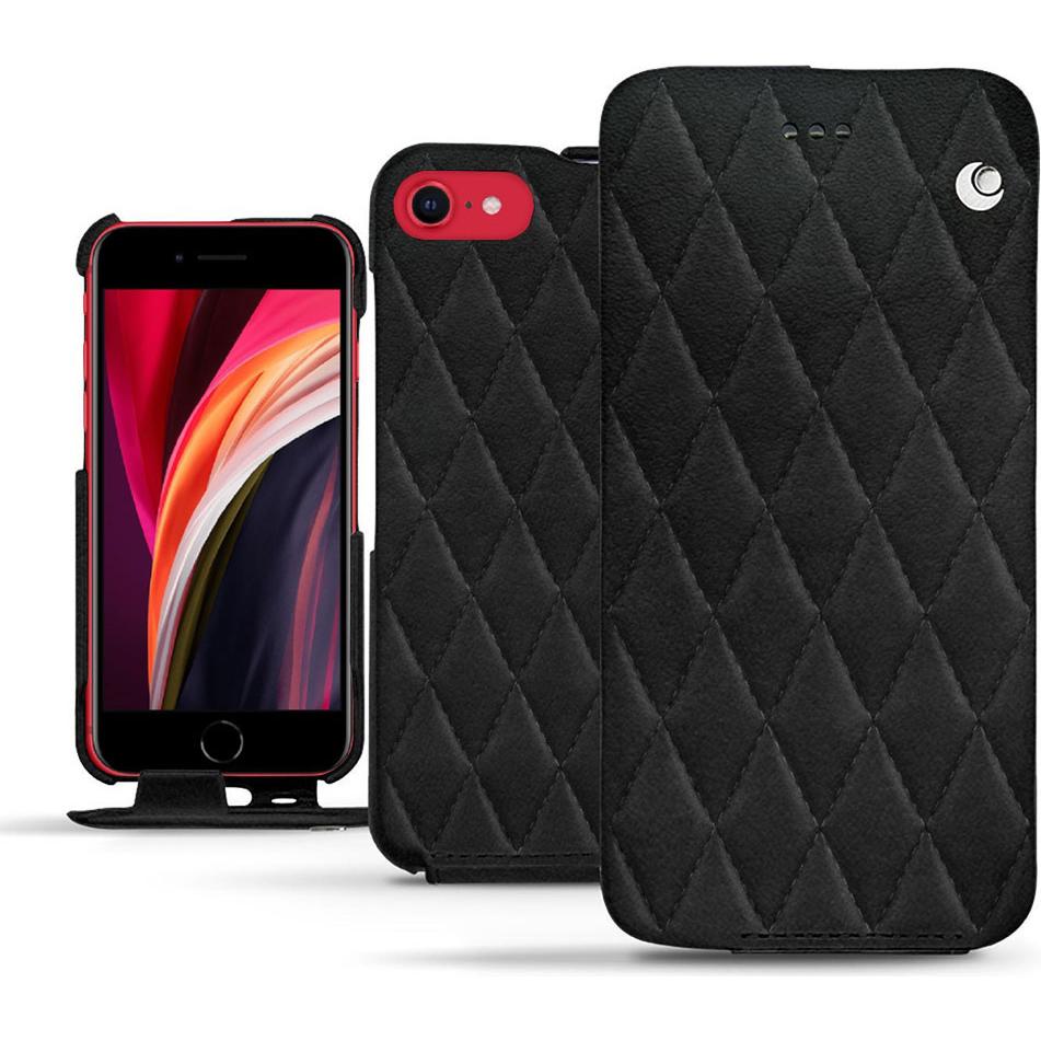 Noreve Lederschutzhülle vertikal (Apple iPhone SE (2nd Gen), Apple iPhone SE (3rd Gen)), Smartphone Hülle, Schwarz