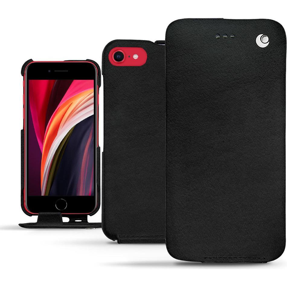 Noreve Lederschutzhülle vertikal (Apple iPhone SE (2nd Gen), Apple iPhone SE (3rd Gen)), Smartphone Hülle, Schwarz