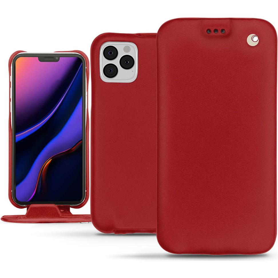 Noreve Lederschutzhülle vertikal (Apple iPhone 11 Pro), Smartphone Hülle, Rot